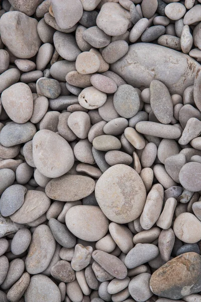 Közelebb Felső Kilátás Szürke Barna Strandkövek Háttér Altea Strand Spanyolország — Stock Fotó