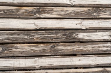 Yakın plan, ahşap, ıslak masa yolu plajı. güzel desenli arkaplan.