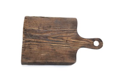 Mutfak kesme tahtası beyaz arkaplanda izole edildi