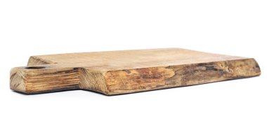 Mutfak kesme tahtası beyaz arkaplanda izole edildi