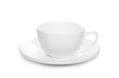 Beyaz arkaplanda izole edilmiş fincan