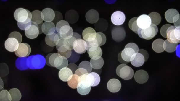 Abstrait flou avec clignotant Bokeh lumineux fête lumières abstraites paillettes fond abstrait déconcentré — Video