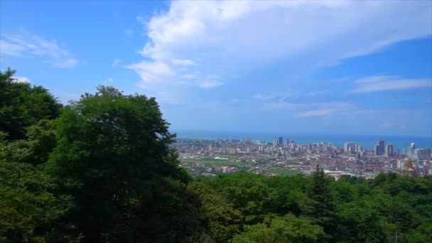Ripresa aerea del centro di Batumi nel pomeriggio, Georgia. Video 4K — Video Stock