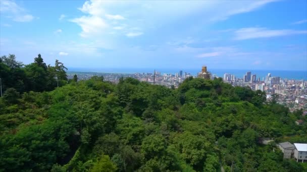 Aerial shot of Batumi downtown in the afternoon, Georgia. 4K video — Stock Video