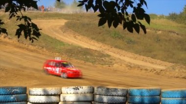 Kursk, Rusya Federasyonu - Ağustos 25: yıllık rekabet yarış ralli, yarışçılar kum ile ilerliyorsunuz