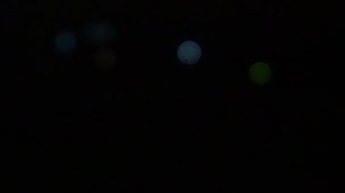 Blure ışıkları tren penceresinden