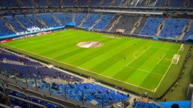 St Petersburg, Rusya, Kasım 27,2018-futbol sahası daha önce futbol maçı