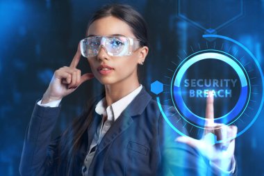 Ekonomi, teknoloji, Internet ve ağ kavramı. Genç busine