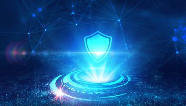 Siber güvenlik veri koruması iş teknolojisi gizlilik kavramı. 