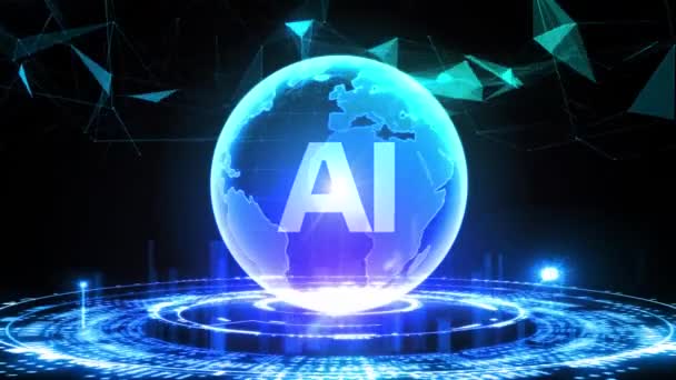 Intelligenza Artificiale Apprendimento Automatico Moderne Tecnologie Informatiche Concetti Business Tecnologia — Video Stock