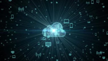 Bulut hesaplama konsepti. İş, teknoloji, İnternet ve ağ oluşturma kavramı. 