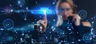 Risk Management and Assessment for Business Investment Concept. Business, Technology, Internet and network concept. clipart