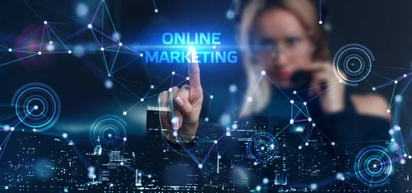 Digitális Marketing Technológiai Megoldás Online Üzleti Koncepció Üzleti Technológiai Internet — Stock Fotó