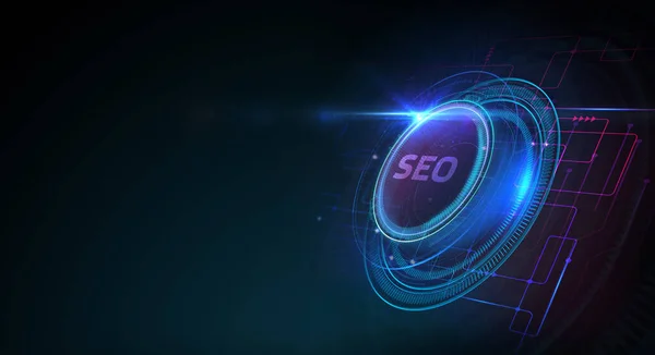 Концепція Бізнесу Технологій Інтернету Мережі Seo Пошукова Оптимізація Маркетингового Ранжування — стокове фото