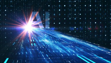 Yapay zeka ve yapay zeka kavramı. İş, modern teknoloji, İnternet ve ağ kurma kavramı.