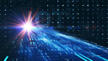 Nesnelerin interneti - IOT konsepti. İşadamı IOT ürünleri ve çözümler sunuyor. Genç işadamı sanal ekranda IoT metin ile soyut çipi seçin.