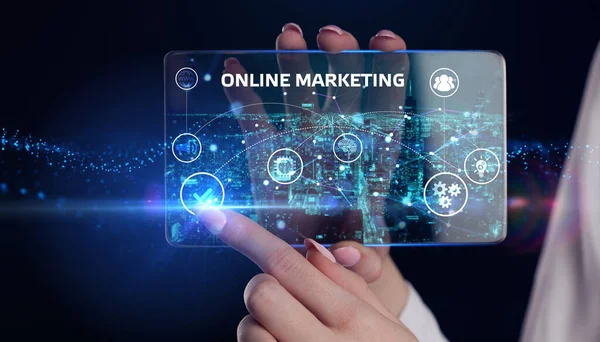 Digital Marketing Technologie Oplossing Voor Online Business Concept Bedrijfsconcept Technologie — Stockfoto