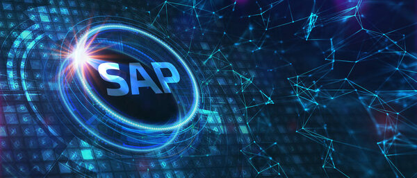 Концепция SAP System Software Automation на виртуальном экране центра обработки данных. Бизнес, современные технологии, Интернет и сетевая концепция