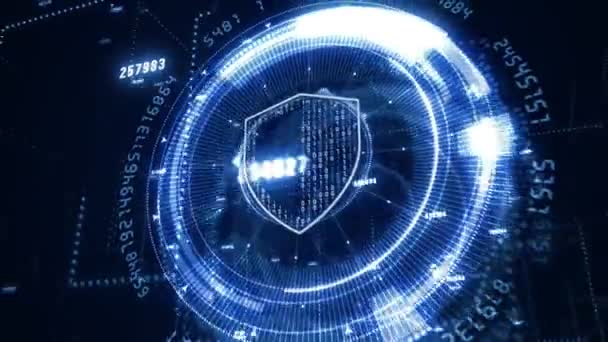 Cybersécurité Protection Des Données Concept Confidentialité Des Technologies Commerciales — Video