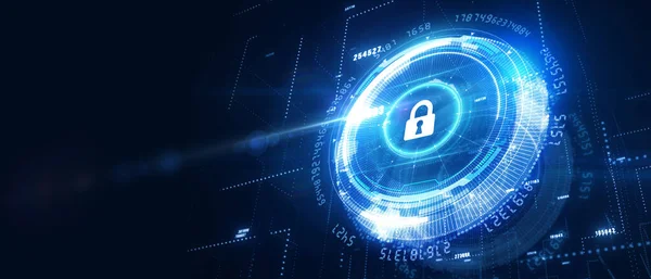 Cibersegurança Proteção Dados Conceito Privacidade Tecnologia Negócios Ilustração — Fotografia de Stock