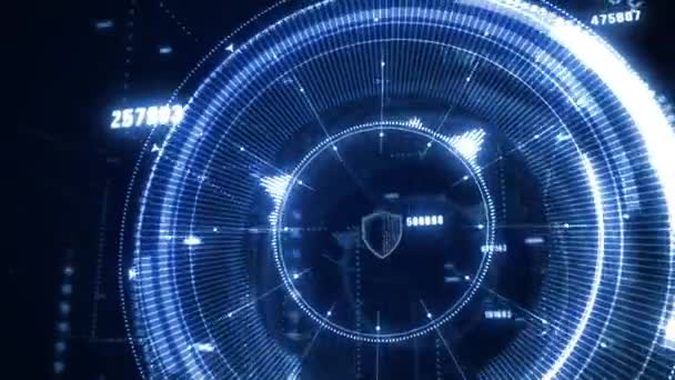 Cybersecurity Gegevensbescherming Bedrijfstechnologie Privacy Concept — Stockvideo