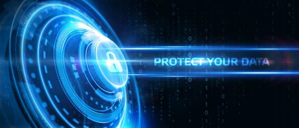 Seguridad Cibernética Protección Datos Negocio Tecnología Privacidad Concepto —  Fotos de Stock