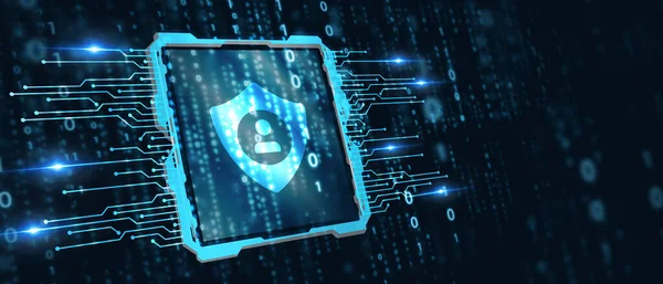 Koncepcja Prywatności Technologii Bezpieczeństwa Cybernetycznego — Zdjęcie stockowe