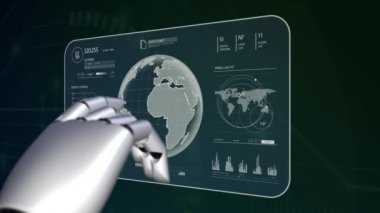 Nesnelerin interneti - IOT konsepti. İş adamı IOT ürünleri ve çözümler sunuyor. 