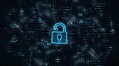 Siber güvenlik veri koruması iş teknolojisi gizlilik kavramı. 