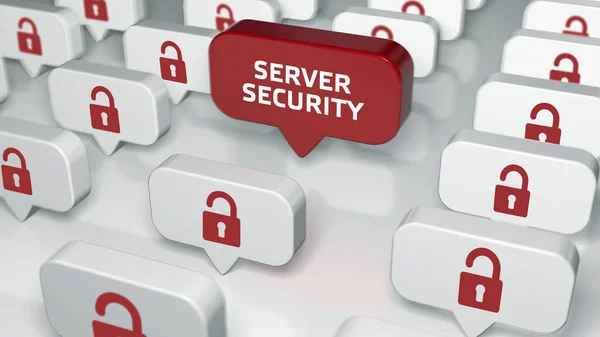 Koncepcja Prywatności Technologii Bezpieczeństwa Cybernetycznego Bezpieczeństwo Serwera — Zdjęcie stockowe