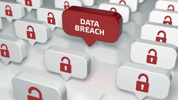 Seguridad Cibernética Protección Datos Tecnología Empresarial Concepto Privacidad Violación Datos — Foto de Stock