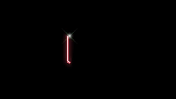 Neon Jel Nyíl Animáció Rózsaszín Fény Jel Kék Terjed Központból — Stock videók
