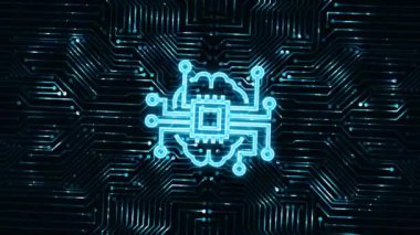 Yapay zeka (yapay zeka), makine öğrenme ve modern bilgisayar teknolojileri kavramları. İş, Teknoloji, İnternet ve ağ kavramı. 