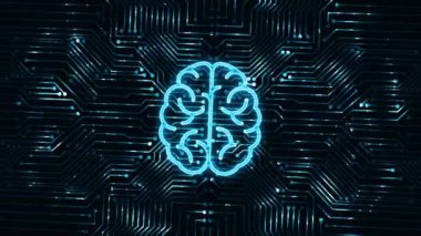 Yapay zeka (yapay zeka), makine öğrenme ve modern bilgisayar teknolojileri kavramları. İş, Teknoloji, İnternet ve ağ kavramı. 