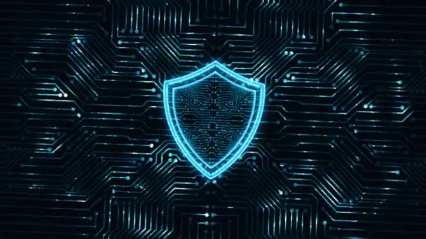 Securitate Cibernetică Protecția Datelor Tehnologie Afaceri Conceptul Confidențialitate — Videoclip de stoc