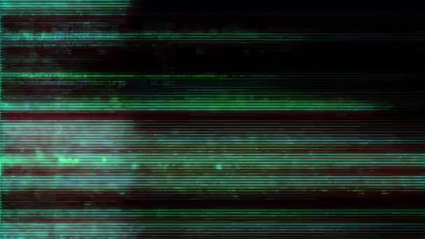 Falha Ruído Vhs Sem Sinal Padrão Textura Sobreposição Ruído Glitch — Vídeo de Stock