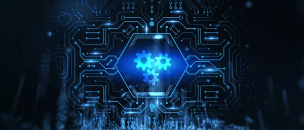 Концепція Бізнесу Технологій Інтернету Мережі Автоматизації Програмних Технологій Процесів Системи — стокове фото