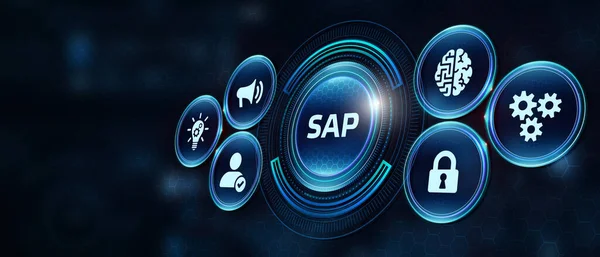 Sap System Software Automation Концепт Віртуальному Центрі Даних Бізнес Сучасна — стокове фото