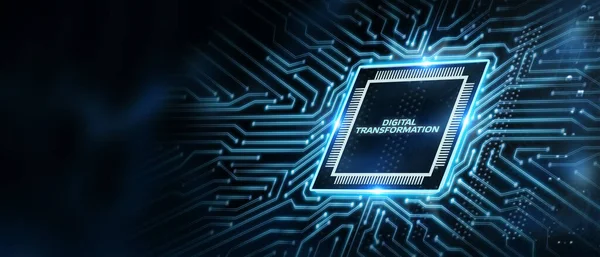 Conceito Digitalização Processos Negócios Tecnologia Moderna Transformação Digital — Fotografia de Stock