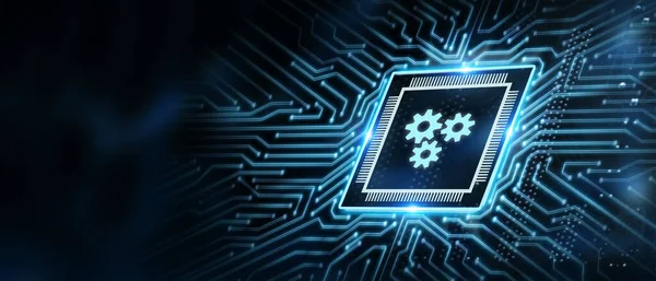 İş, Teknoloji, İnternet ve ağ konsepti. Otomasyon Yazılım Teknolojisi Süreç Sistemi.