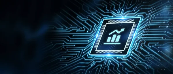 İş, Teknoloji, İnternet ve ağ konsepti. Finansal Grafik. Borsa çizelgesi. Forex Yatırım.