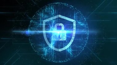 Siber güvenlik veri koruması iş teknolojisi gizlilik kavramı. 