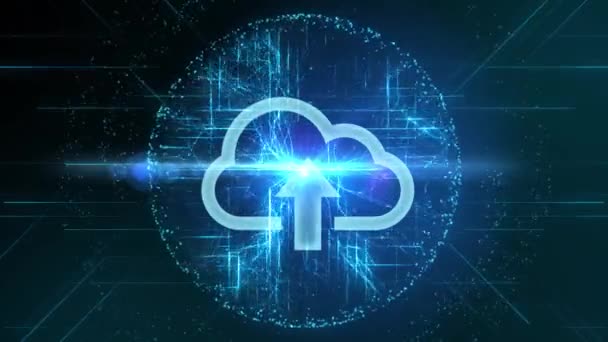 Концепція Хмарних Обчислень Концепція Бізнесу Технологій Інтернету Мереж — стокове відео