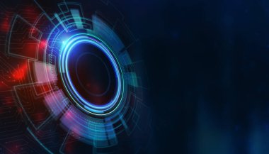 İş, Teknoloji, İnternet ve ağ konsepti. Sanal ekran