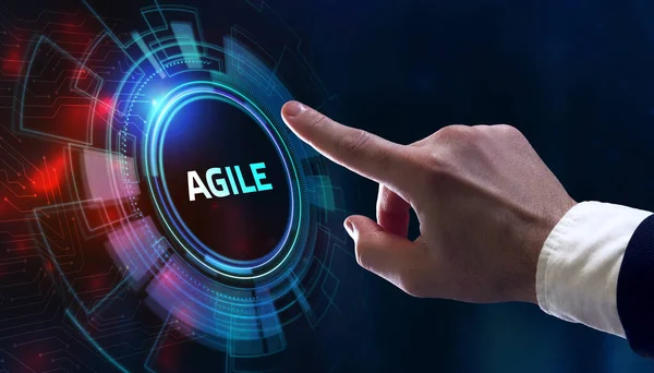 Zakelijk Technologie Internet Netwerkconcept Agile Software Ontwikkeling — Stockfoto