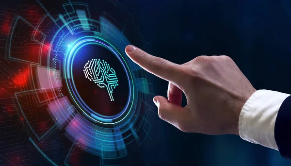 Artificial Intelligence Machine Learning Modern Computer Technologies Concepts Business Technology — Stock Photo, Image
