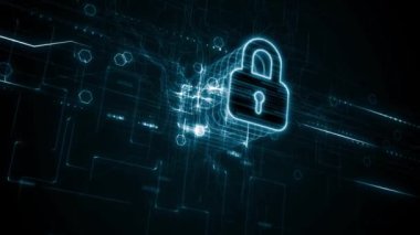 Siber güvenlik veri koruması iş teknolojisi gizlilik kavramı. 
