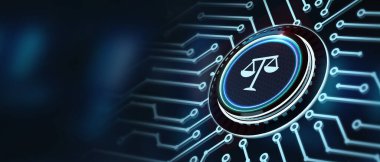 İş, Teknoloji, İnternet ve ağ konsepti. Çalışma Hukuku Avukatı.