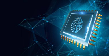 Yapay zeka (yapay zeka), makine öğrenme ve modern bilgisayar teknolojileri kavramları. İş, Teknoloji, İnternet ve ağ kavramı. 