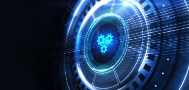 İş, Teknoloji, İnternet ve ağ konsepti. Otomasyon Yazılım Teknolojisi Süreç Sistemi.